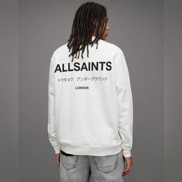 All Saints Underground Oversized Crew Sweatshirt - Picture 1 of 6